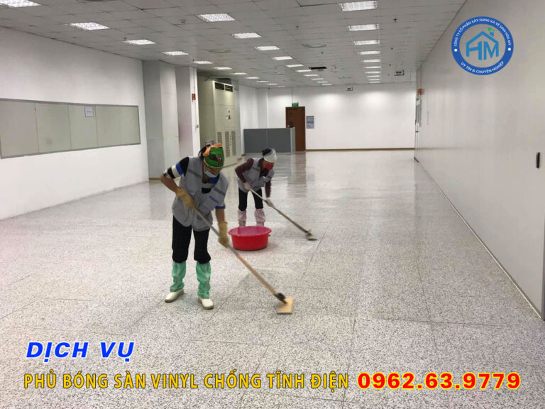 Dịch vụ phủ bóng sàn Vinyl chống tĩnh điện chuyên nghiệp - Hòa Mỹ.,JSC 2 dich vu phu bong san vinyl chong tinh dien tai hung yen